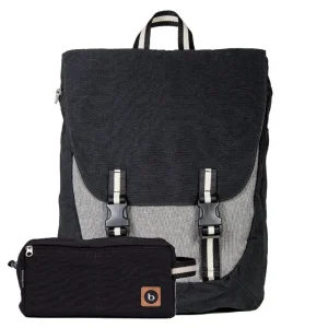 Mochila Simca Preta-Cinza + Nécessaire